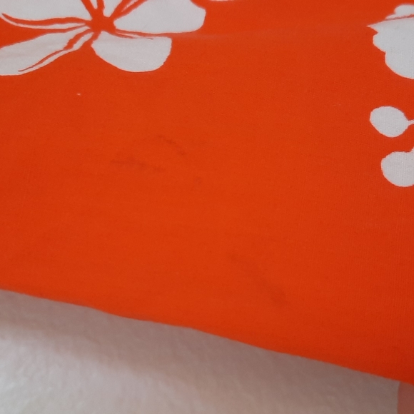 Vtg 70s hawaiian orange pineapple dress - Picture 7 of 9